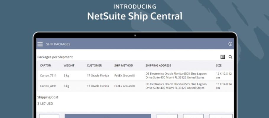 NetSuite Launches Ship Central